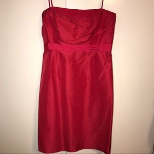 J Crew SILK 🍒 cherry 🍒 strapless or strap dress